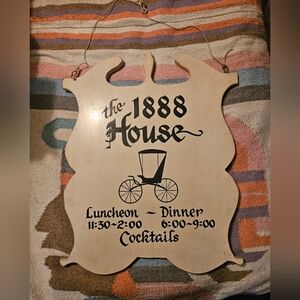 Vintage 1888 Banquet House Dahlonega, Georgia Wood Sign 19x26
